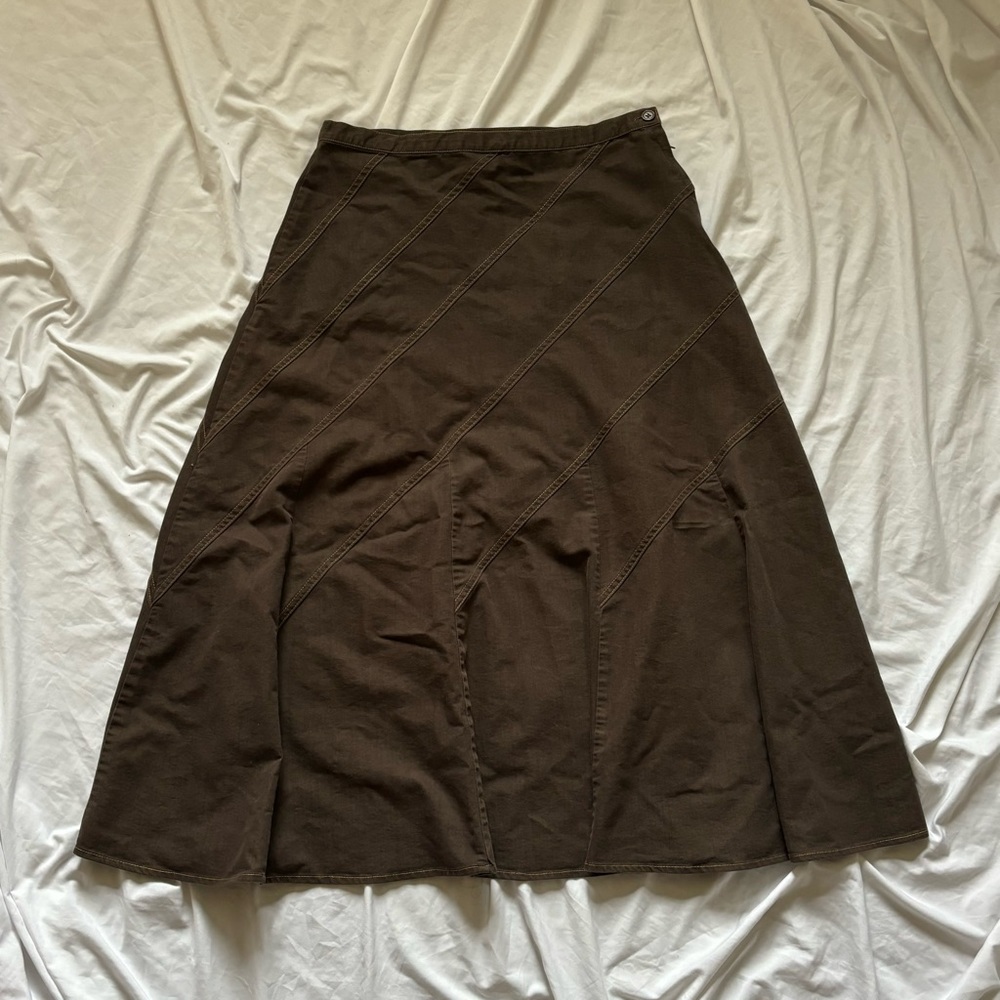 SOLD!! Appraisal brown denim maxi skirt
